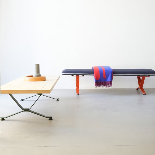 raawii Arba Bench Bench Dark green frame / wood top