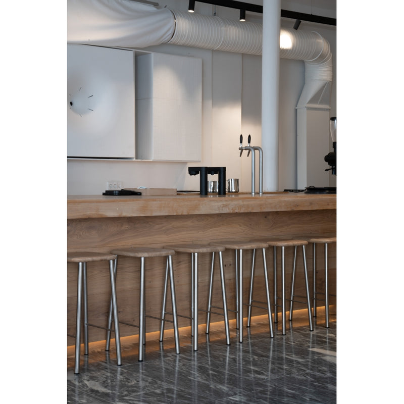 raawii Bird Bar Stool 75 Bar Stool Stainless steel / oak