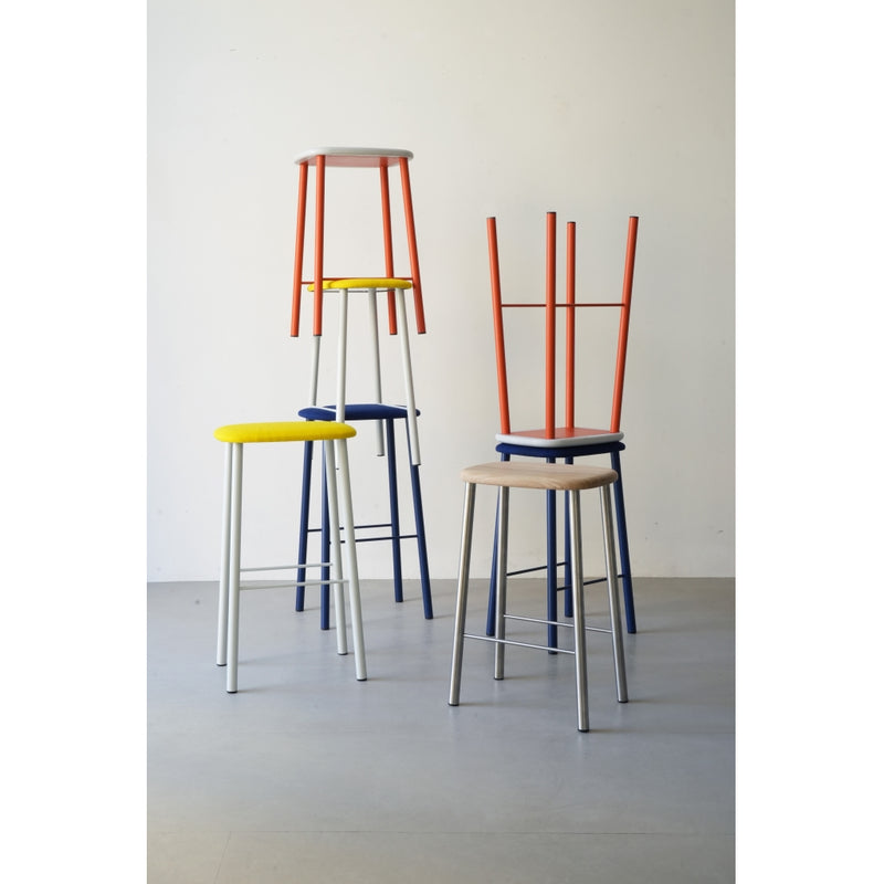 raawii Bird Bar Stool Upholstered Bar Stool Light grey / yellow Kvadrat Vidar