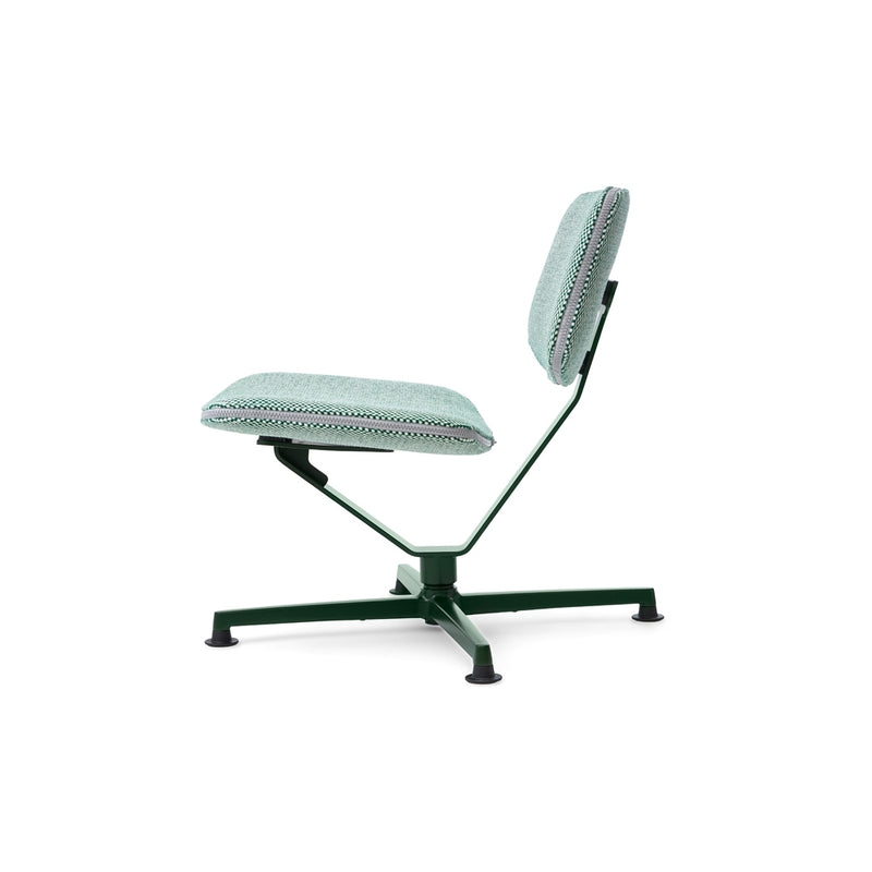 raawii Erwan Bouroullec - Arba Lounge chair - Upholstered Kvadrat Sisu Lounge chair Dark green base / Kvadrat Sisu 0805 green fabric