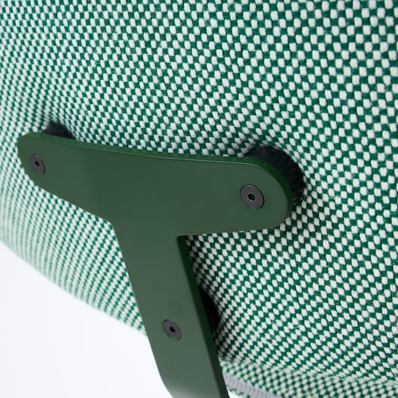 raawii Erwan Bouroullec - Arba Lounge chair - Upholstered Kvadrat Sisu Lounge chair Dark green base / Kvadrat Sisu 0805 green fabric