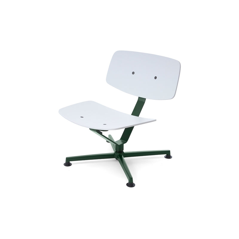 raawii Erwan Bouroullec - Arba lounge chair - Plywood Lounge chair Dark green base / light grey shell