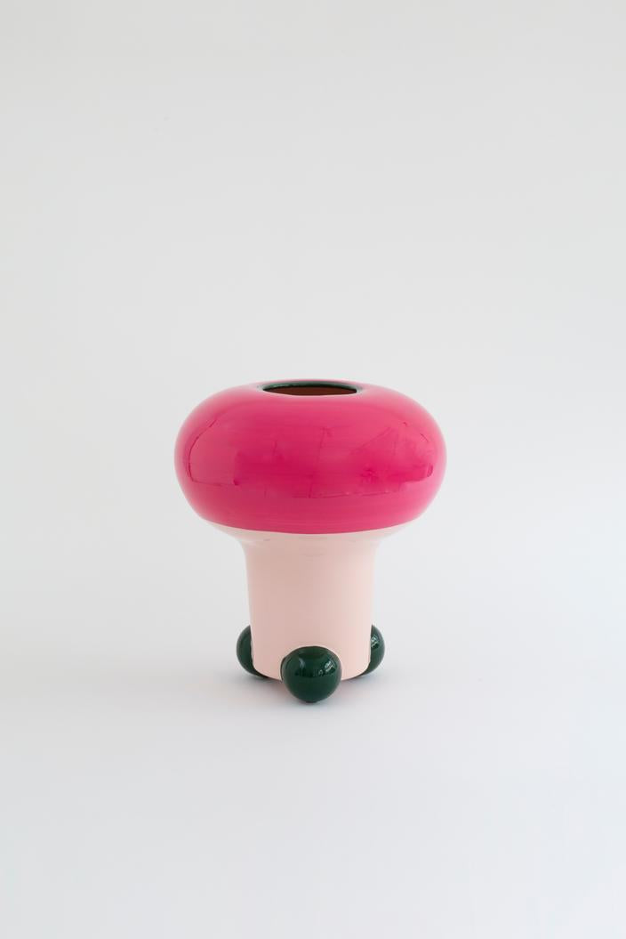 raawii Nicholai Wiig-Hansen - Mushroom - vase - onesize Vase Fancy pink / green